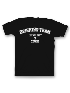 Прикольная футболка с принтом "University Of Oxford DRINKING TEAM"
