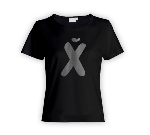 Женская прикольная футболка с принтом "буква Х*Й"