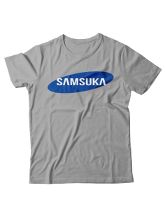 Прикольная футболка с надписью "Samsuka"
