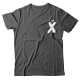 Прикольная футболка с маленьким принтом "буква Х*Й"