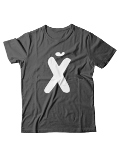 Прикольная футболка с принтом "буква Х*Й"