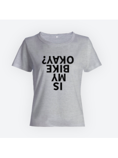 Женская прикольная футболка с принтом "Is my bike okay?"