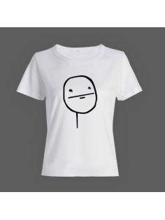 Женская прикольная футболка с принтом "Poker face"