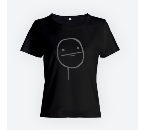 Женская прикольная футболка с принтом "Poker face"