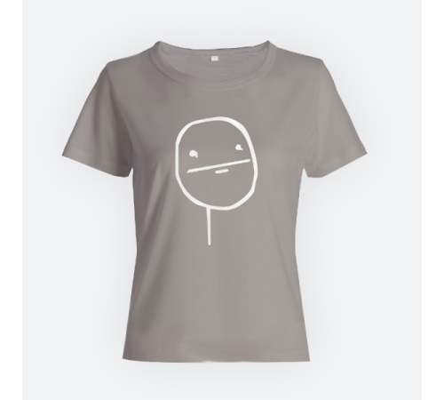 Женская прикольная футболка с принтом "Poker face"