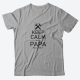 Футболка в подарок для папы с надписью "Keep calm and papa will fix it"