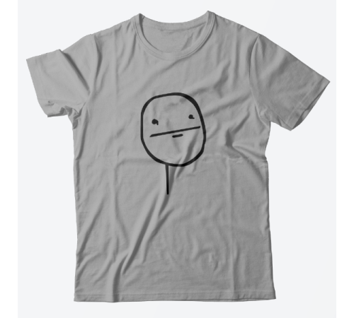 Прикольная футболка с принтом "Poker face"