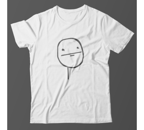 Прикольная футболка с принтом "Poker face"