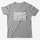 Прикольная футболка с принтом "Zombies eat brains"