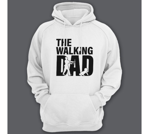 Толстовка с капюшоном для папы с надписью "Walking dad"