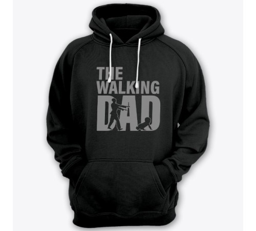 Толстовка с капюшоном для папы с надписью "Walking dad"