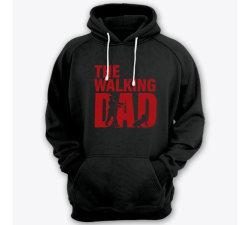 Толстовка с капюшоном для папы с надписью "Walking dad"