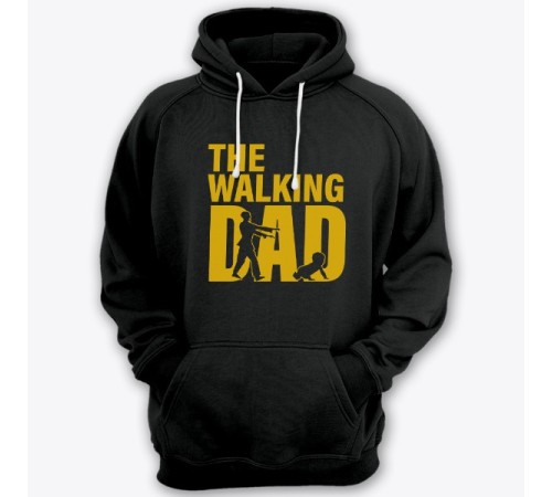 Толстовка с капюшоном для папы с надписью "Walking dad"