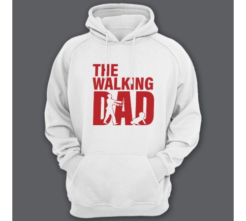 Толстовка с капюшоном для папы с надписью "Walking dad"