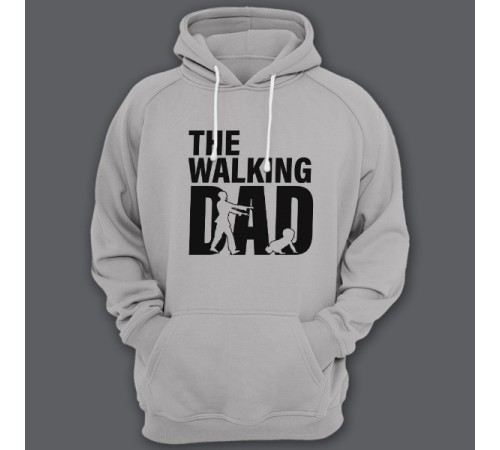 Толстовка с капюшоном для папы с надписью "Walking dad"