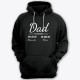 Толстовка с капюшоном для папы с надписью "Dad established", с датой рождения и именами детей