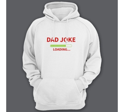 Толстовка с капюшоном для папы с надписью "Dad joke loading..." ("Папина шутка грузится...")
