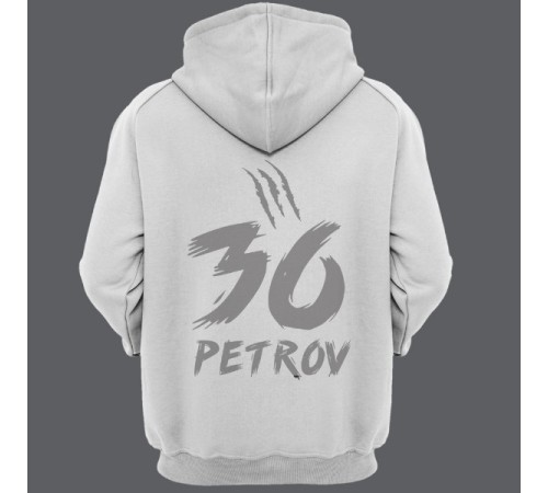 Именная толстовка с капюшоном со страшным шрифтом #6