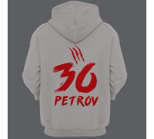 Именная толстовка с капюшоном со страшным шрифтом #6