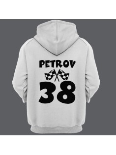 Именная толстовка с капюшоном с веселым шрифтом #4