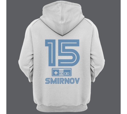 Именная толстовка с капюшоном с шрифтом из игр Nintendo #8