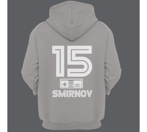 Именная толстовка с капюшоном с шрифтом из игр Nintendo #8