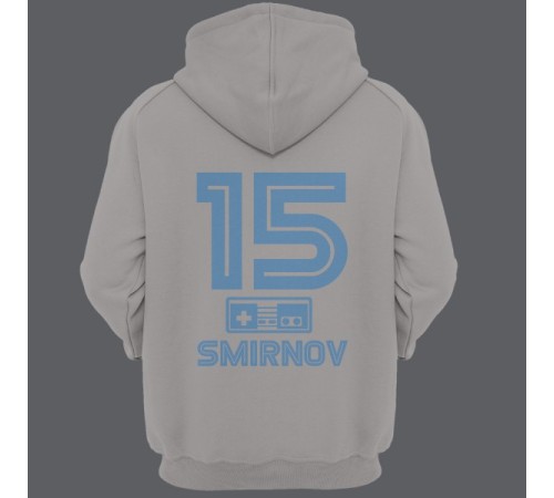 Именная толстовка с капюшоном с шрифтом из игр Nintendo #8