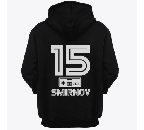 Именная толстовка с капюшоном с шрифтом из игр Nintendo #8