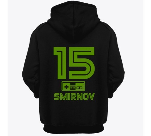 Именная толстовка с капюшоном с шрифтом из игр Nintendo #8