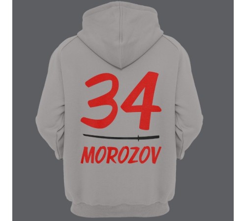 Именная толстовка с капюшоном с азиатским шрифтом и катаной #14