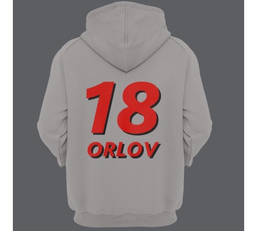 Именная толстовка с капюшоном с объемным шрифтом #18