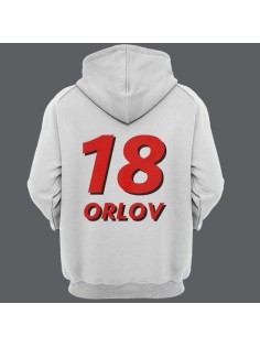Именная толстовка с капюшоном с объемным шрифтом #18
