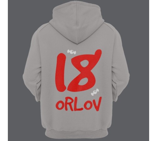 Именная толстовка с капюшоном с кривым шрифтом #22