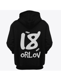 Именная толстовка с капюшоном с кривым шрифтом #22