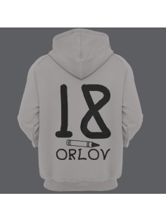 Именная толстовка с капюшоном с детским шрифтом и мелками #23