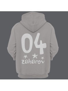 Именная толстовка с капюшоном с мультяшным шрифтом #24