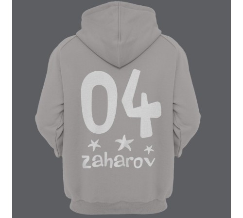 Именная толстовка с капюшоном с мультяшным шрифтом #24