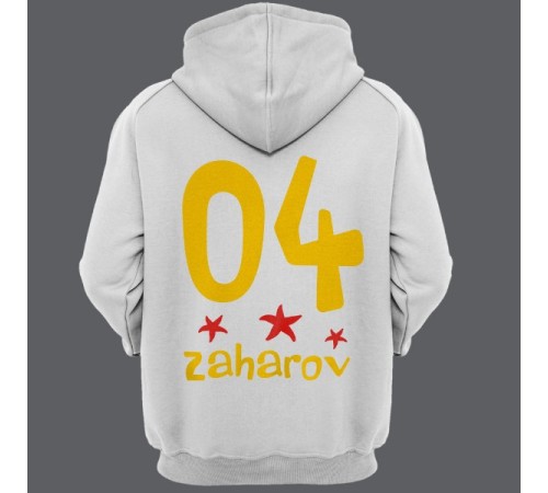 Именная толстовка с капюшоном с мультяшным шрифтом #24