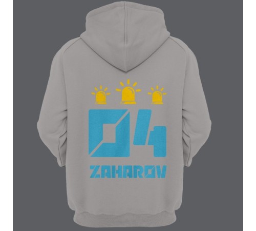 Именная толстовка с капюшоном с футуристичным шрифтом #25
