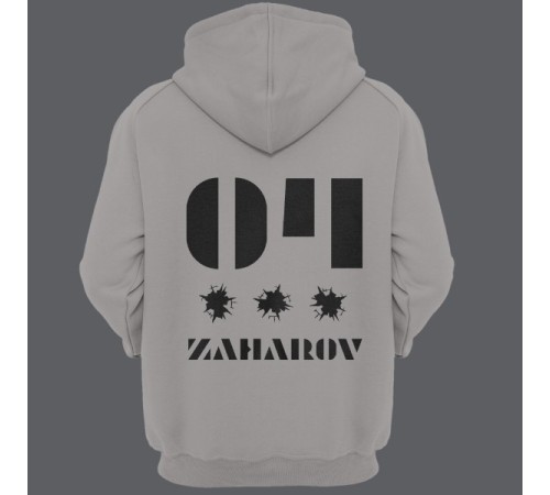 Именная толстовка с капюшоном с трафаретным шрифтом и дырками от пуль #26