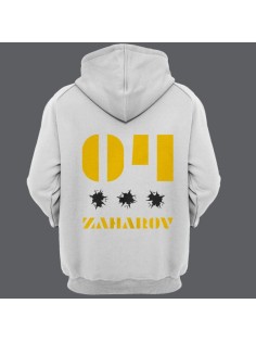 Именная толстовка с капюшоном с трафаретным шрифтом и дырками от пуль #26