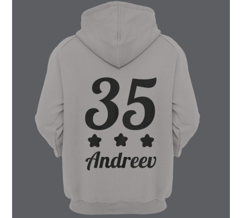 Именная толстовка с капюшоном с аккуратным шрифтом #28