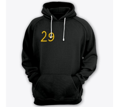 Именная толстовка с капюшоном с тонким шрифтом и листьями #35