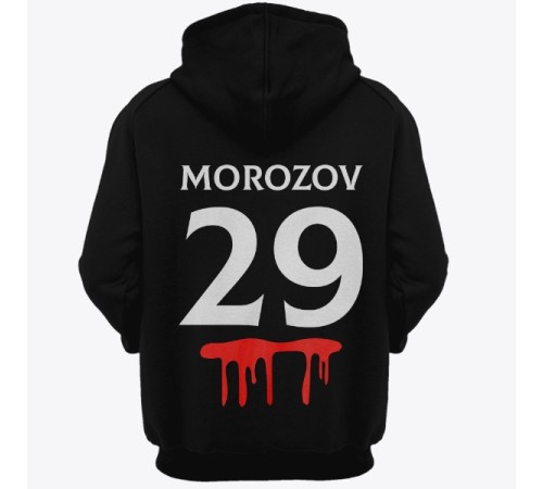 Именная толстовка с капюшоном с шрифтом из фильмов ужаса и кровью #33