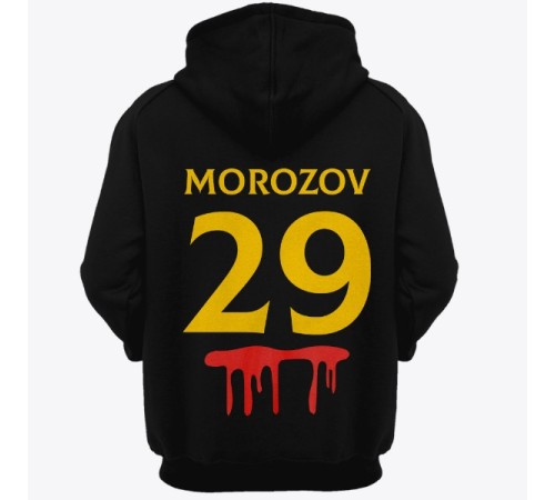 Именная толстовка с капюшоном с шрифтом из фильмов ужаса и кровью #33