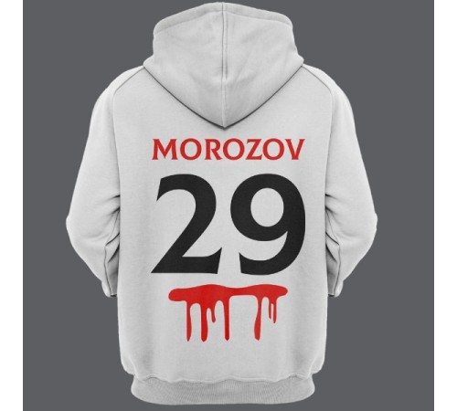 Именная толстовка с капюшоном с шрифтом из фильмов ужаса и кровью #33