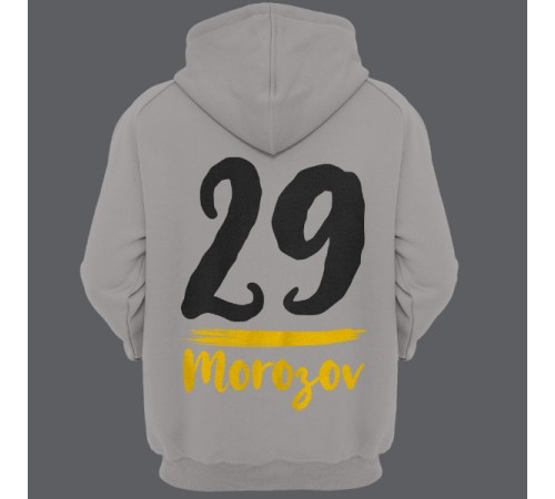 Именная толстовка с капюшоном с рукописным шрифтом и мазком кисти #34