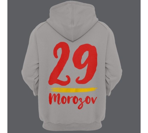 Именная толстовка с капюшоном с рукописным шрифтом и мазком кисти #34