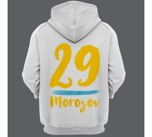 Именная толстовка с капюшоном с рукописным шрифтом и мазком кисти #34