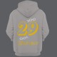 Именная толстовка с капюшоном с объемным шрифтом и цепью #32